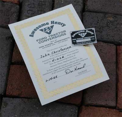 Awesome Henry - Certificate